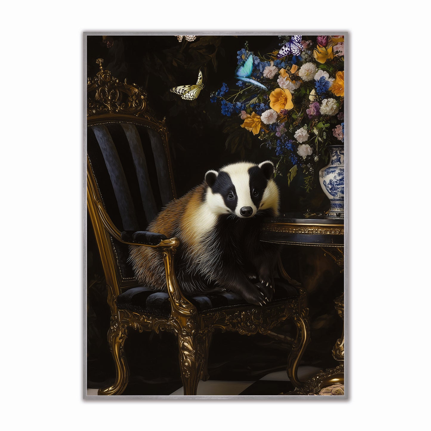 Stately Badger Velvet Canvas