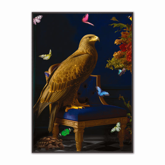 Stately Eagle Velvet Canvas Art
