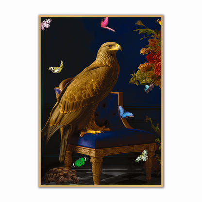 Stately Eagle Velvet Canvas Art