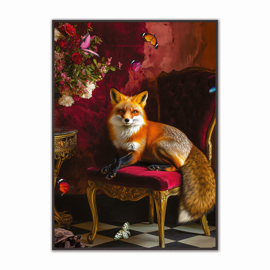 Stately Fox Velvet Canvas