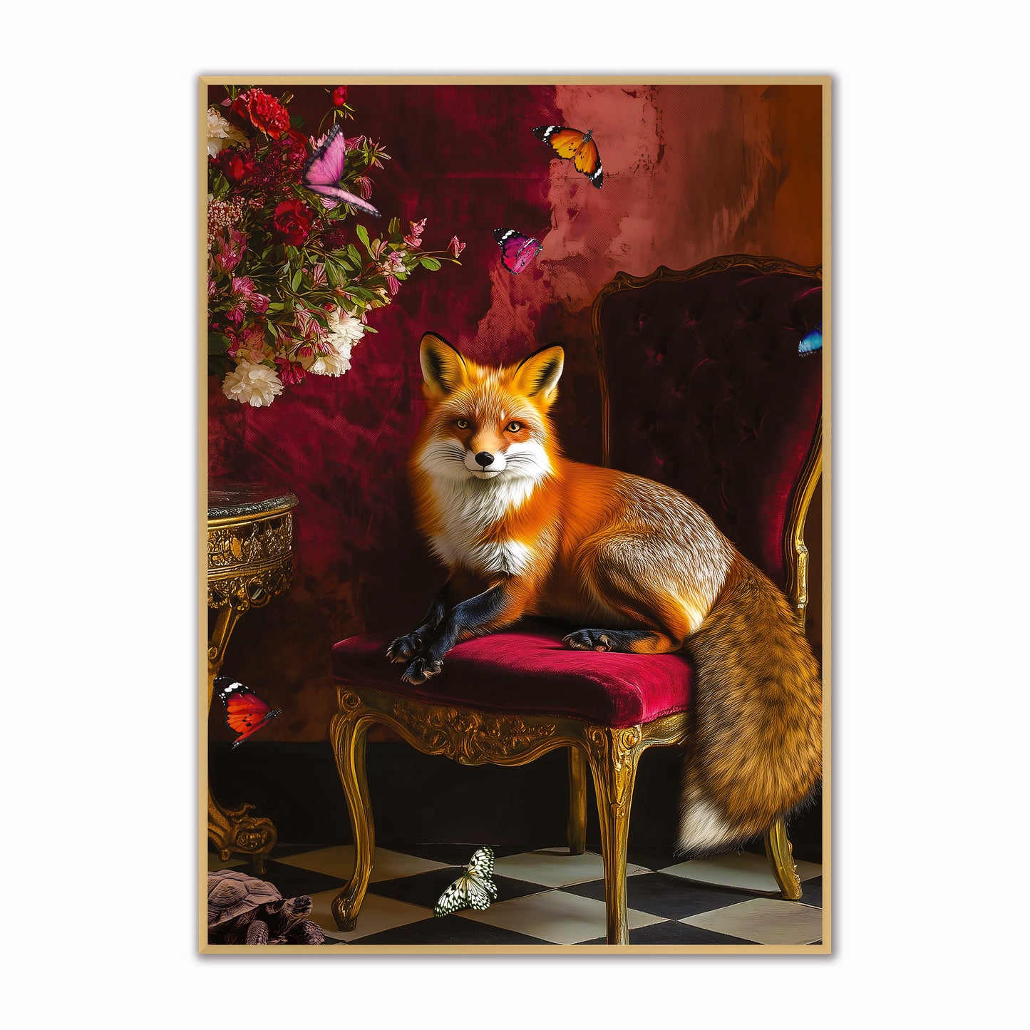 Stately Fox Velvet Canvas