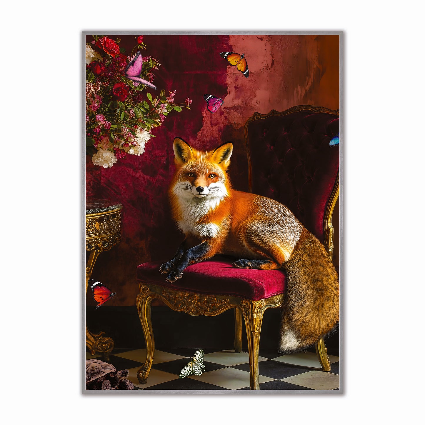 Stately Fox Velvet Canvas