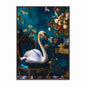 Stately Swan Velvet Canvas