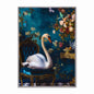 Stately Swan Velvet Canvas