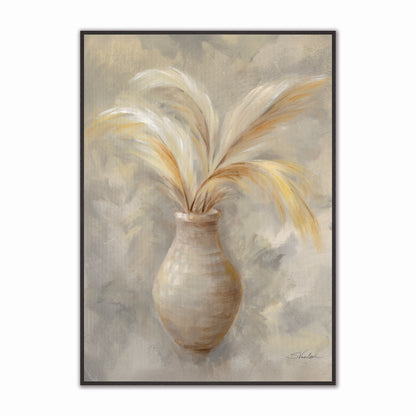 Vases of Pampas Grasses 1 Velvet Canvas Art