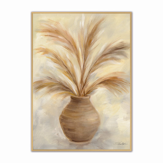 Vases of Pampas Grasses 2 Velvet Canvas Art
