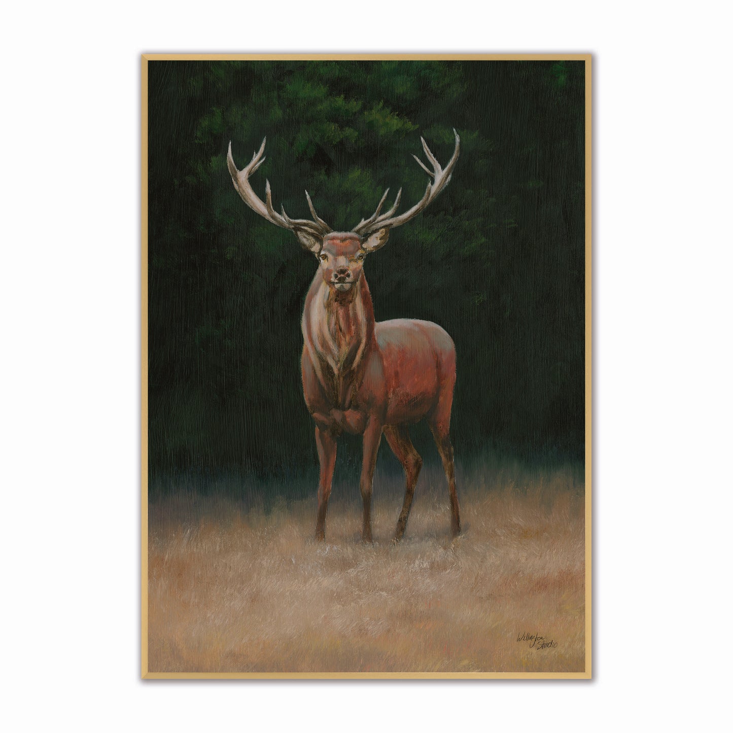 Wellington Stag Velvet Canvas