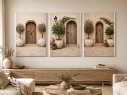 Olive Entrance 1 Framed Canvas Art