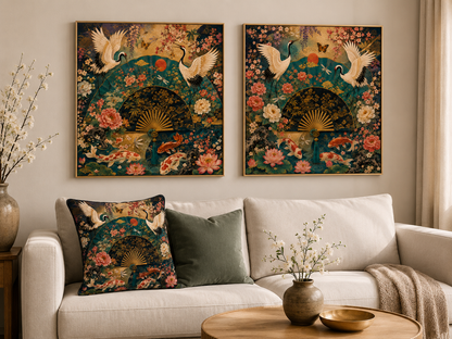 Oriental Fan 2 Velvet Canvas