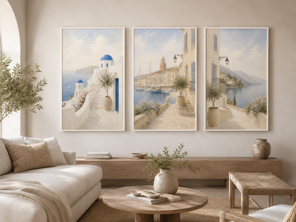 Lake Como Riviera Framed Canvas Art